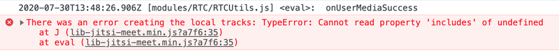 create localTrack error
